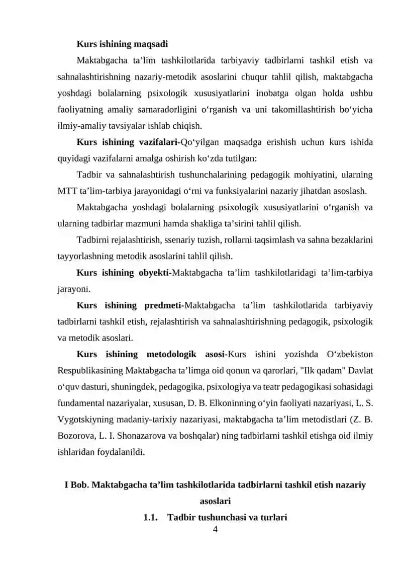 Maktabgacha ta’lim tashkilotlarida tadbirlarni tashkil etish va sahnalashtirish 4