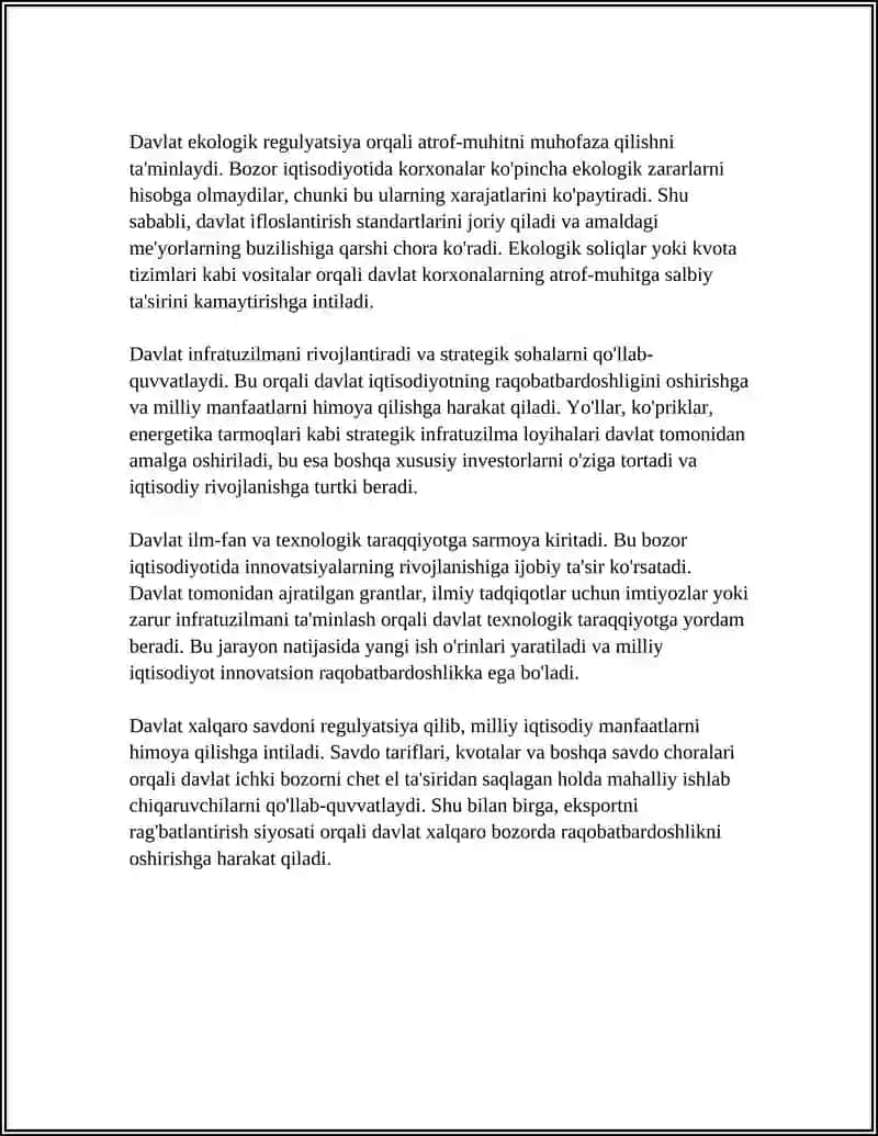 BOZOR IQTISODIYOTIDA DAVLATNING ROLI 4