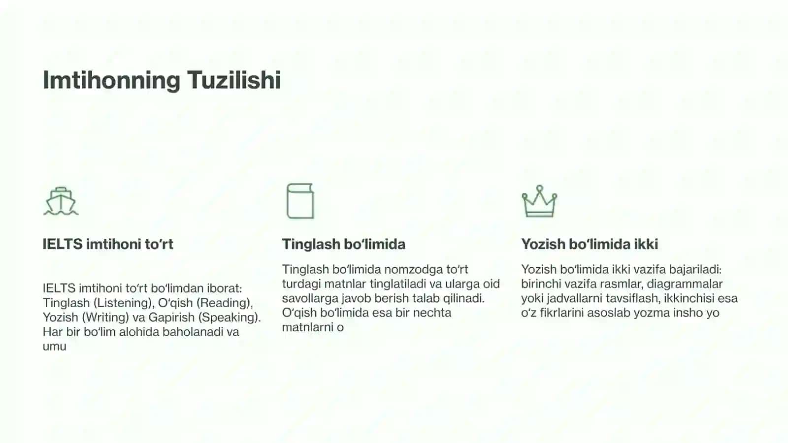 IELTS (International English Language Testing System) sertifikatlash tizimi 4