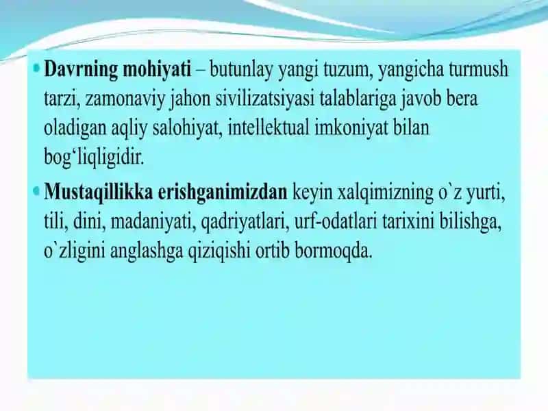 “O‘zbekistonning eng yangi tarixi” о‘quv fanining predmeti, maqsadi va vazifalari, nazariy-metodologik tamoyillari 4