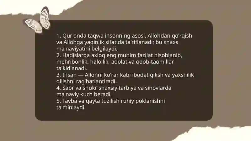 Islomda manaviyat va shaxs manaviy qiyofasining talqini 4