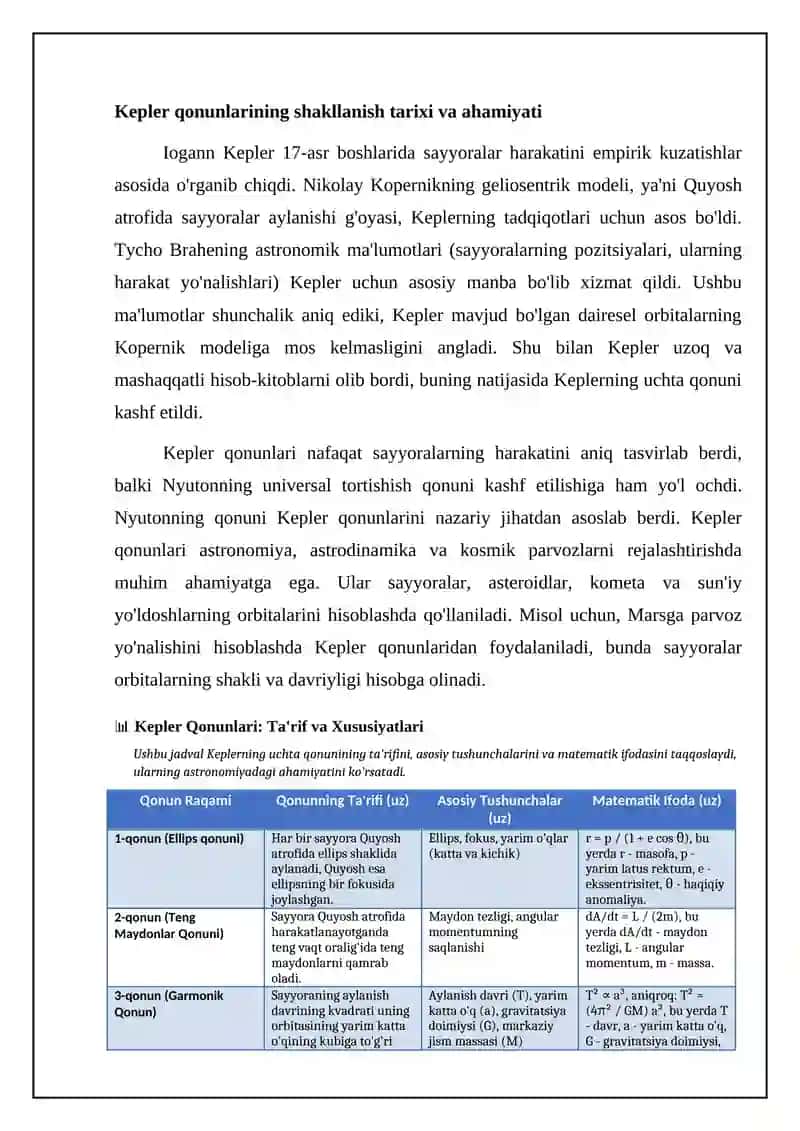 Kepler qonunlari 4