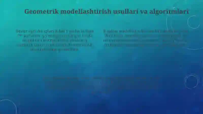 Geometrik masalalarni kompyuterlashtirish asoslari 4