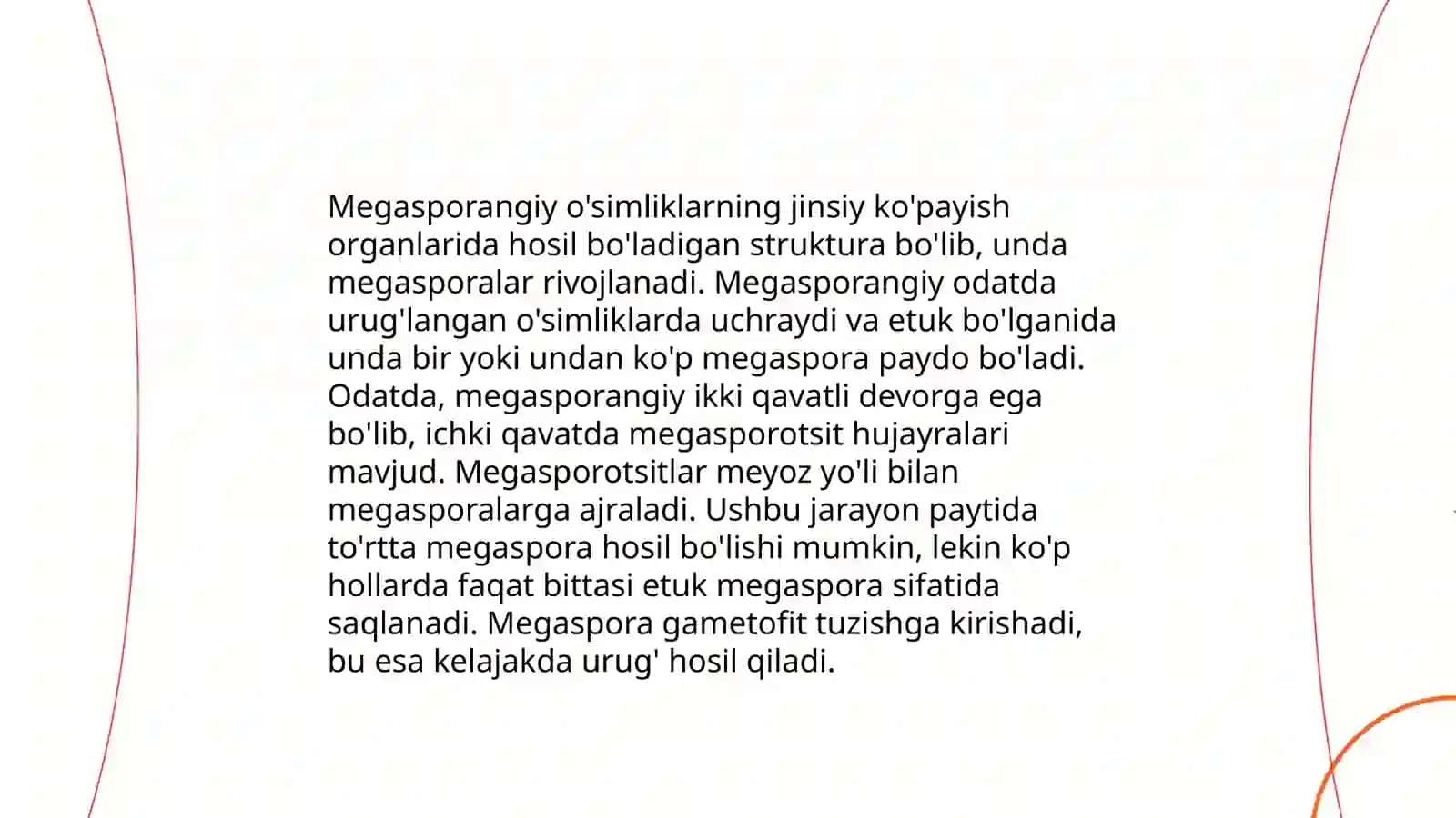 Megasporagenez va urugʻchi gametafitining rivojlanish 4