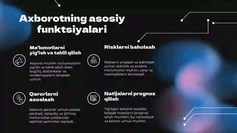 Axborotning qaror qabul qilishdagi roli va ahamiyati 4