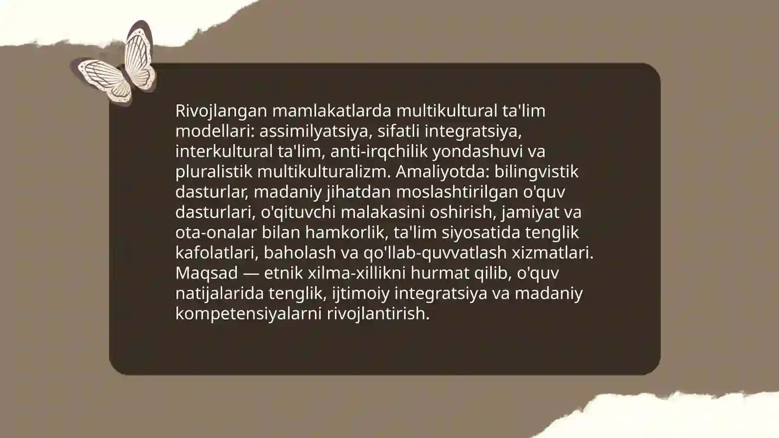 Jahonnining rivojlangan mamlakatlarida tarbiyaviy jarayonlarning etnik xususiyatlari 4
