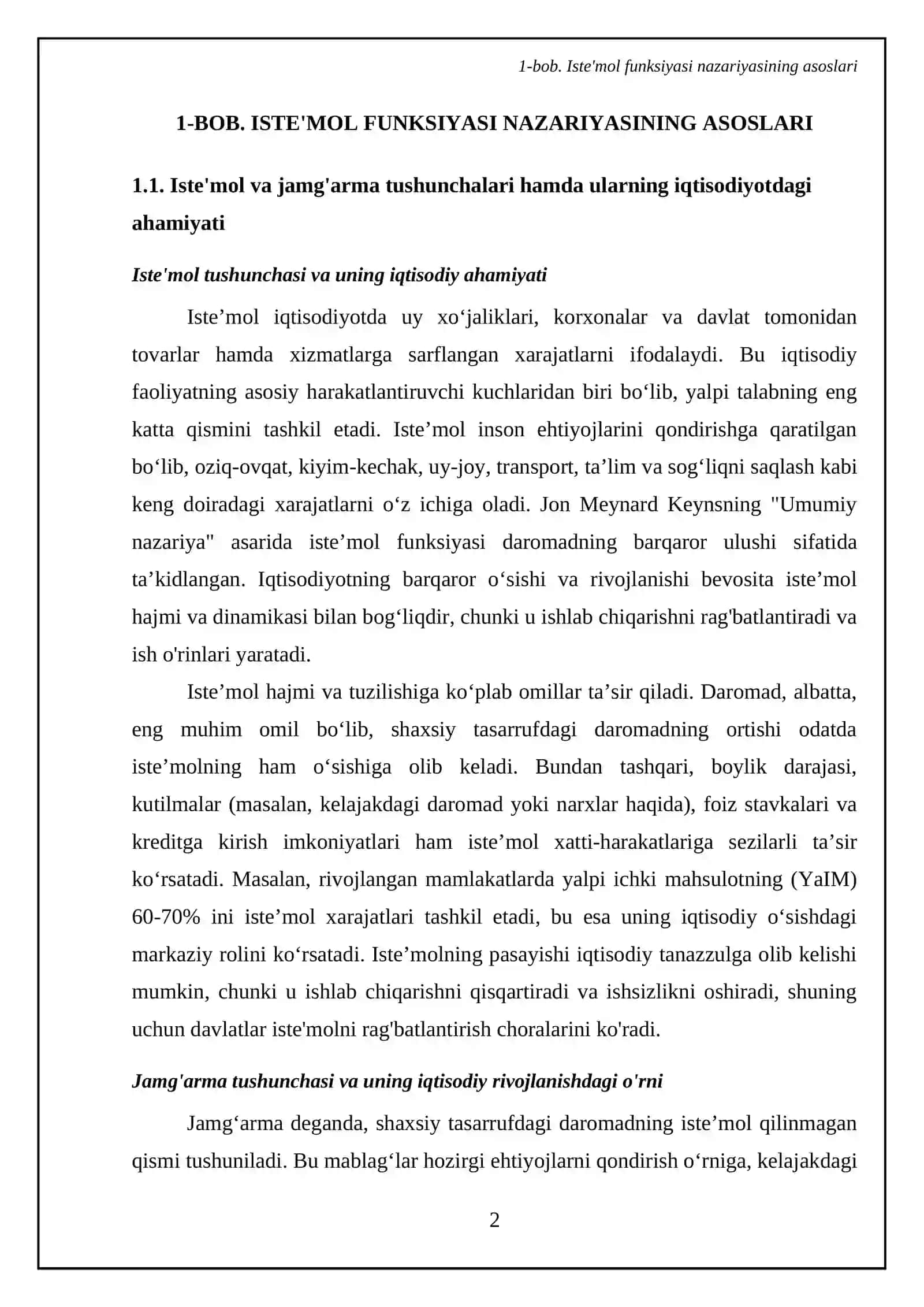 Iste’mol funksiyasining dinamik modeli 4