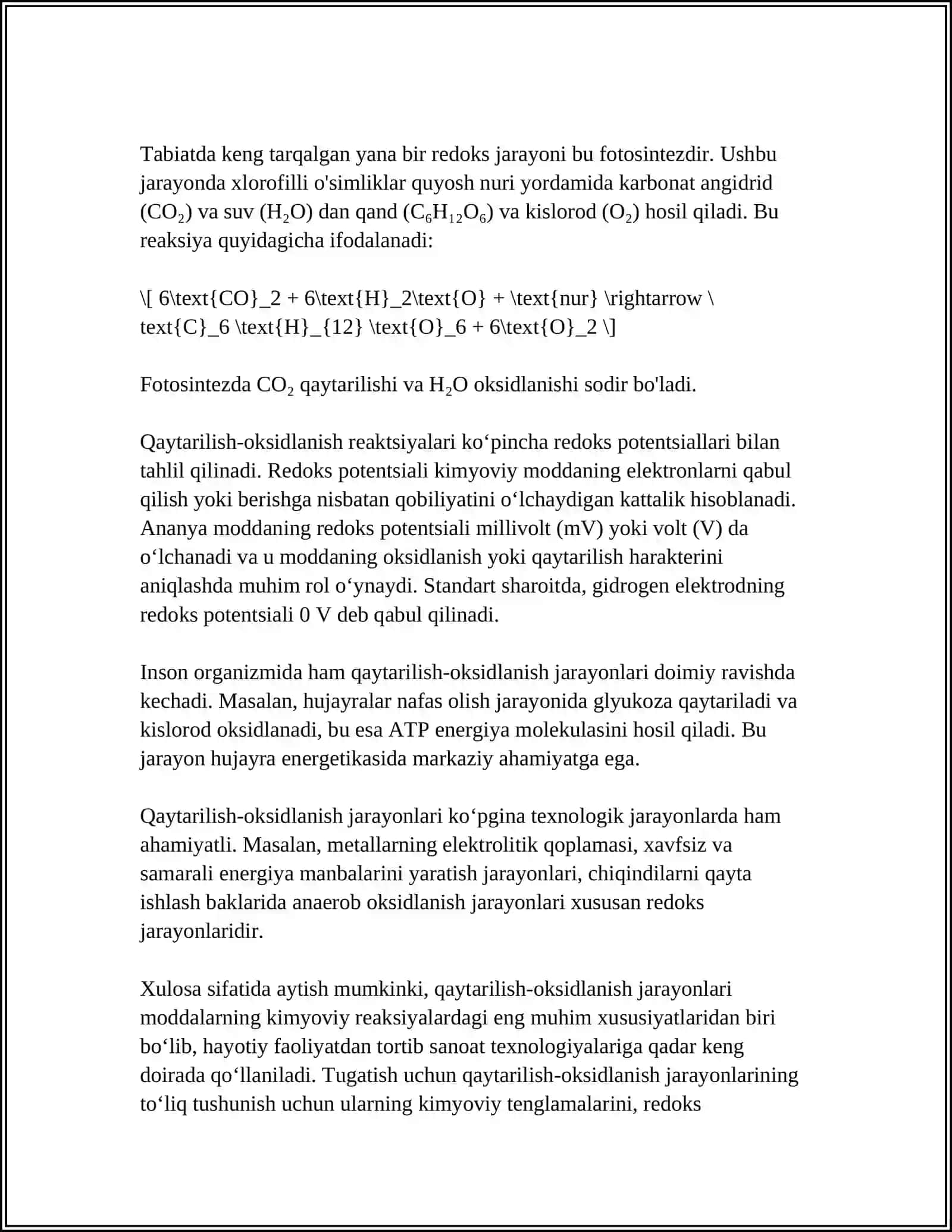 OKSIDLANISH QAYTARISH REAKSIYALARI 4