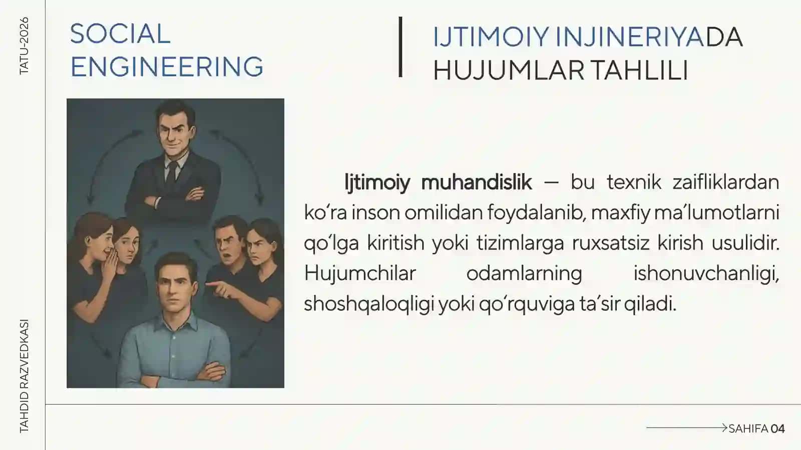 IJTIMOIY INJINERIYADA HUJUMLAR TAHLILI 4