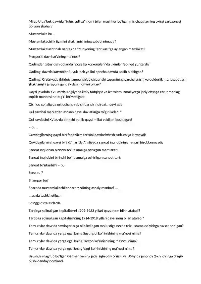 Jami o'qitish dasturi: "Xalq kommunasi" fanlar uchun 4