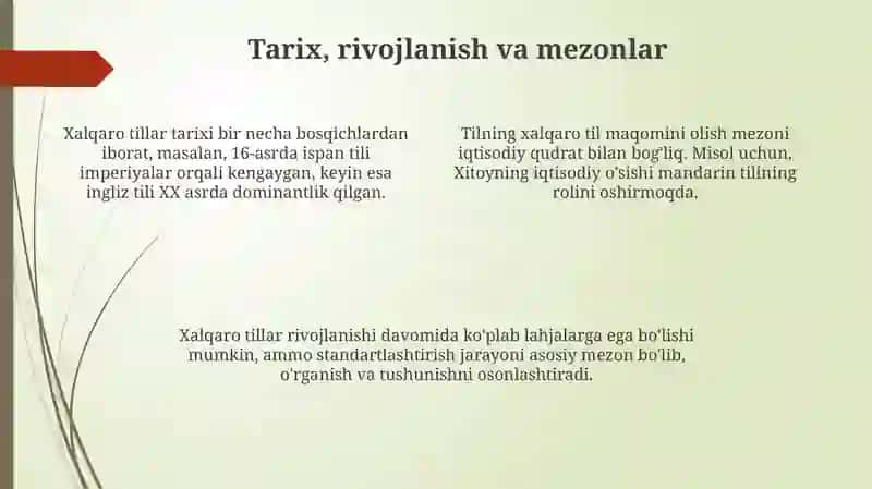 Xalqaro tillar 4