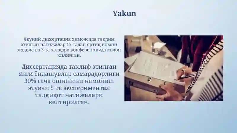 Dissertatsiya taqdimoti 4
