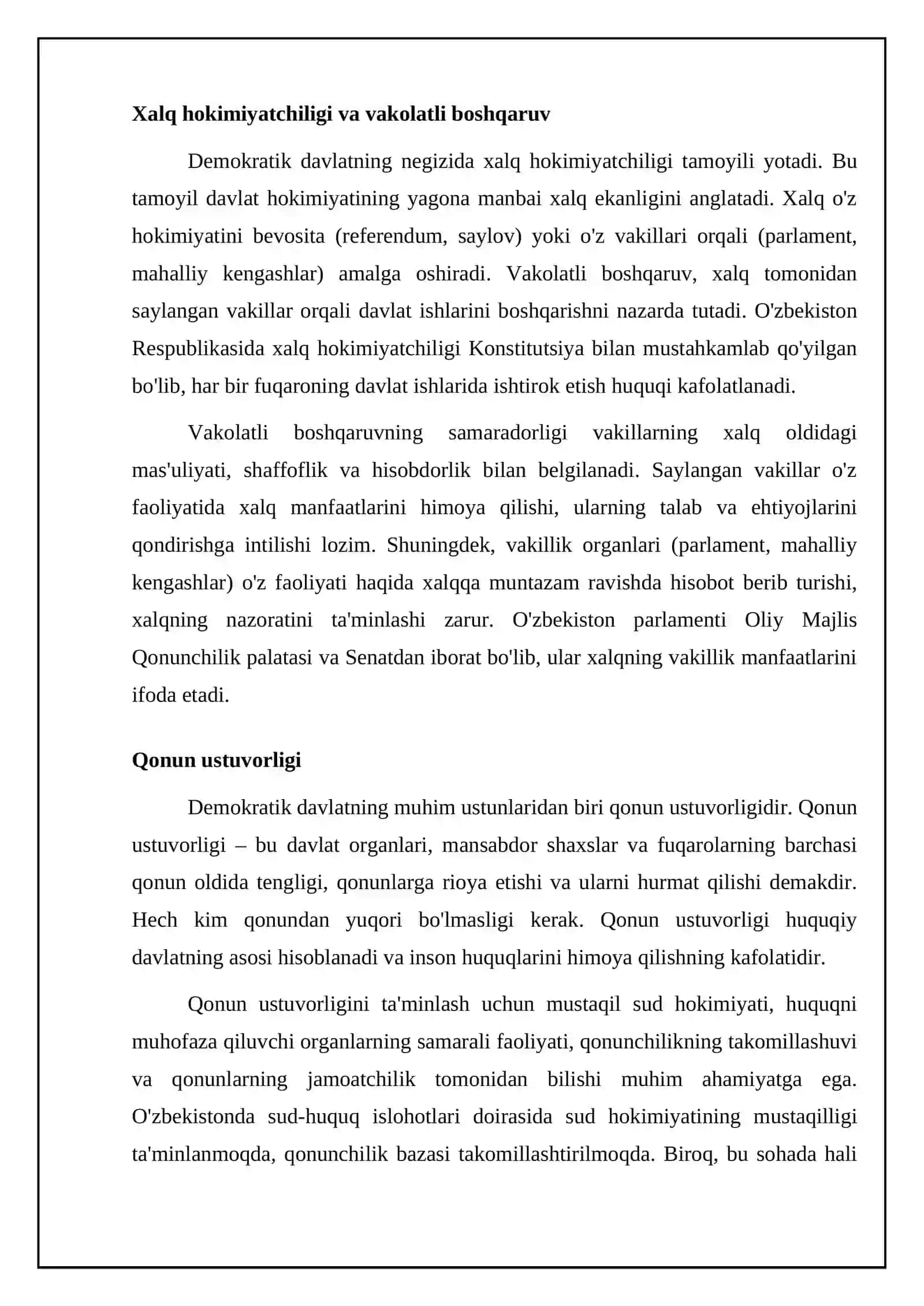 Demokratik davlatning asosiy ustunlari 4