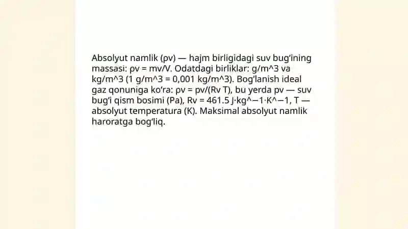 Havo namligi va uni oʻlchash 4