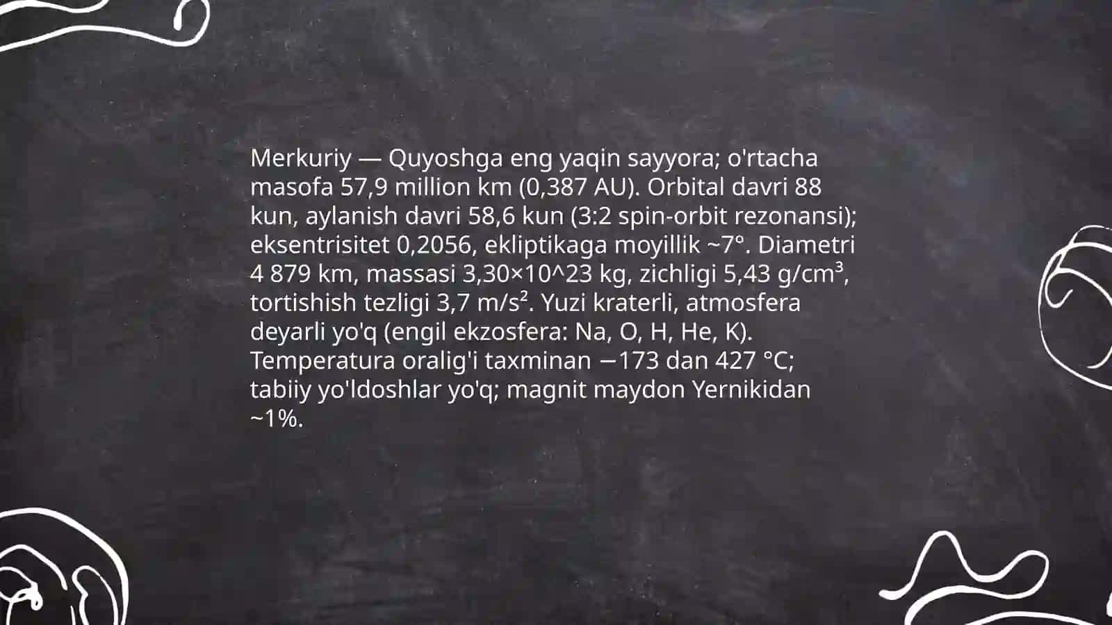 Quyosh sistemasi va sayyoralar 4
