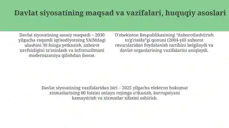 Axborot texnologiyalari sohasidagi davlat siyosati 4