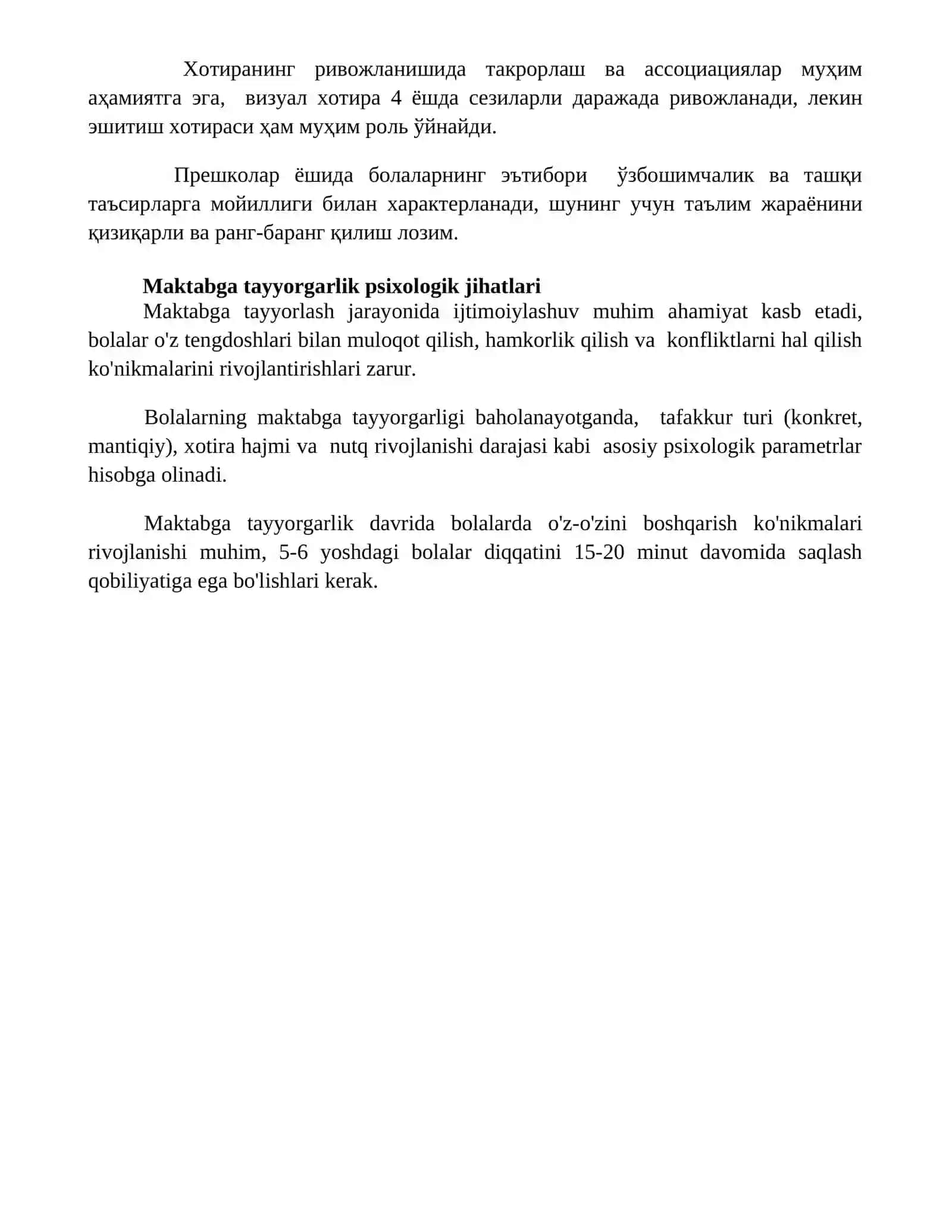 Maktabgacha taʼlim muassasalari tarbiyalanuvchilari yosh psixologik xususiyatlari 4