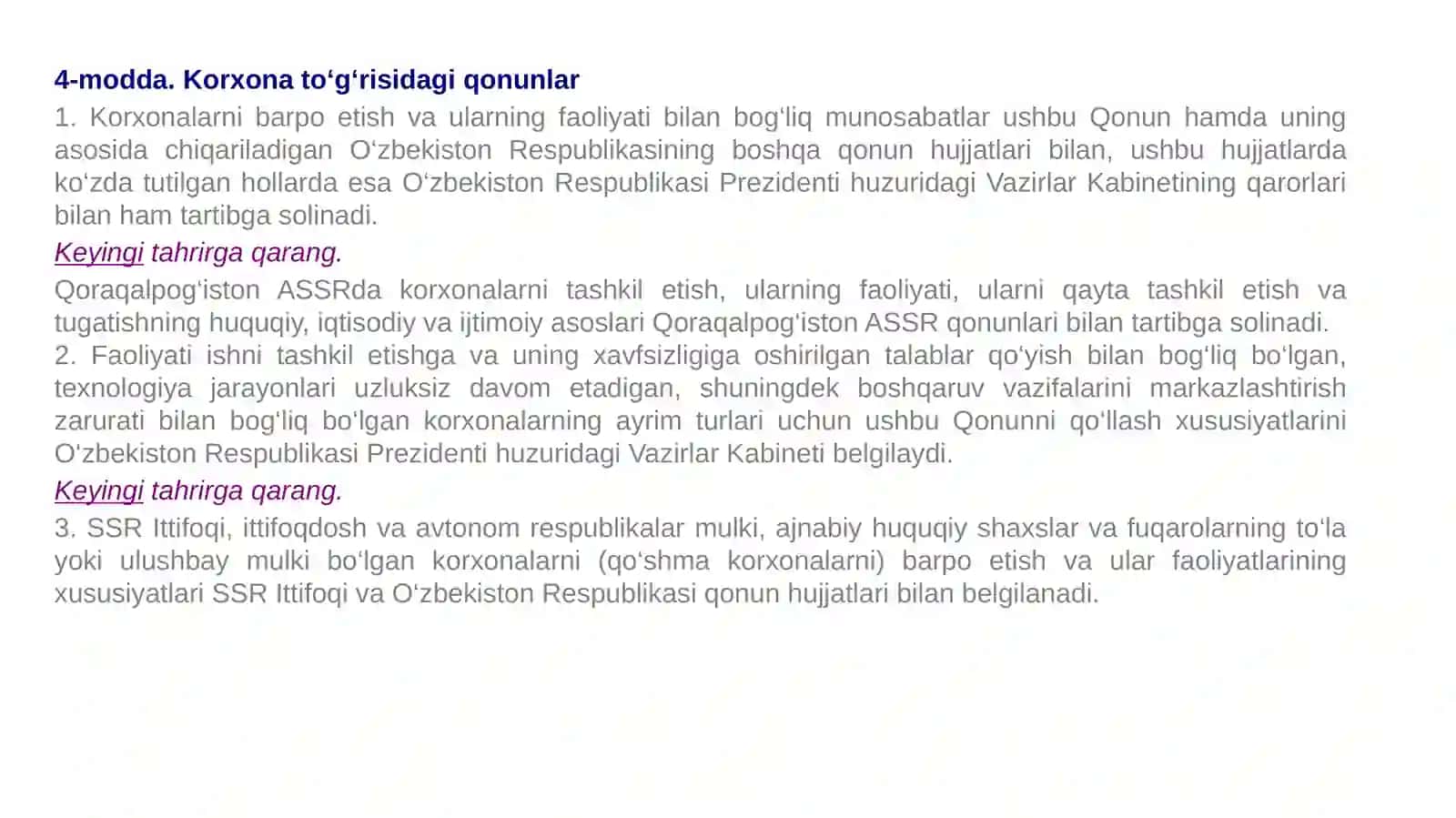 KORXONALAR FAOLIYATINI DAVLAT TOMONIDAN TARTIBGA SOLISH 4