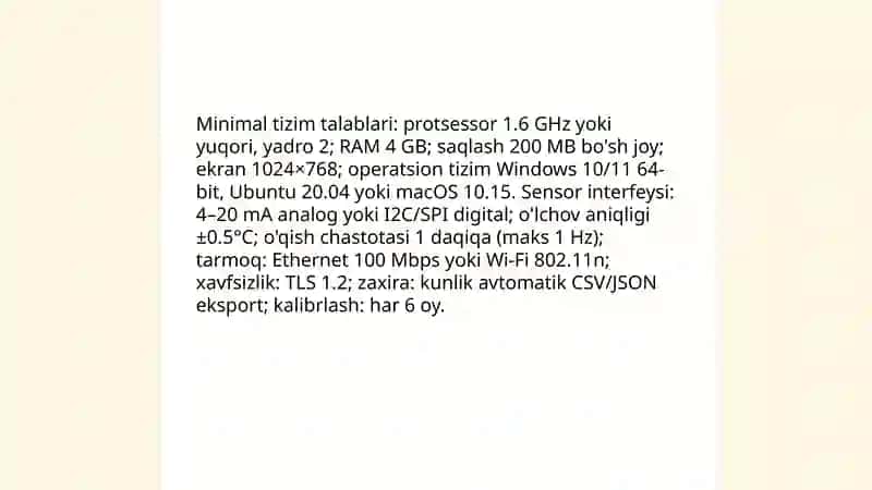 Harorat jadvalini avtomatik hisoblash dasturi 4
