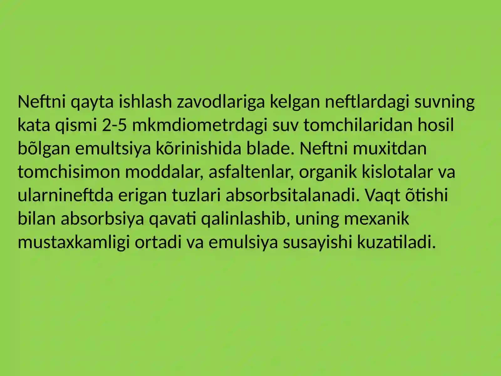 Neft va gazni qayta ishlash texnologiyasi 4