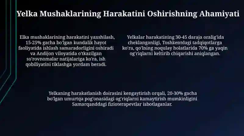 Yelka Mushaklarining Harakatini Oshirish Usullari 4