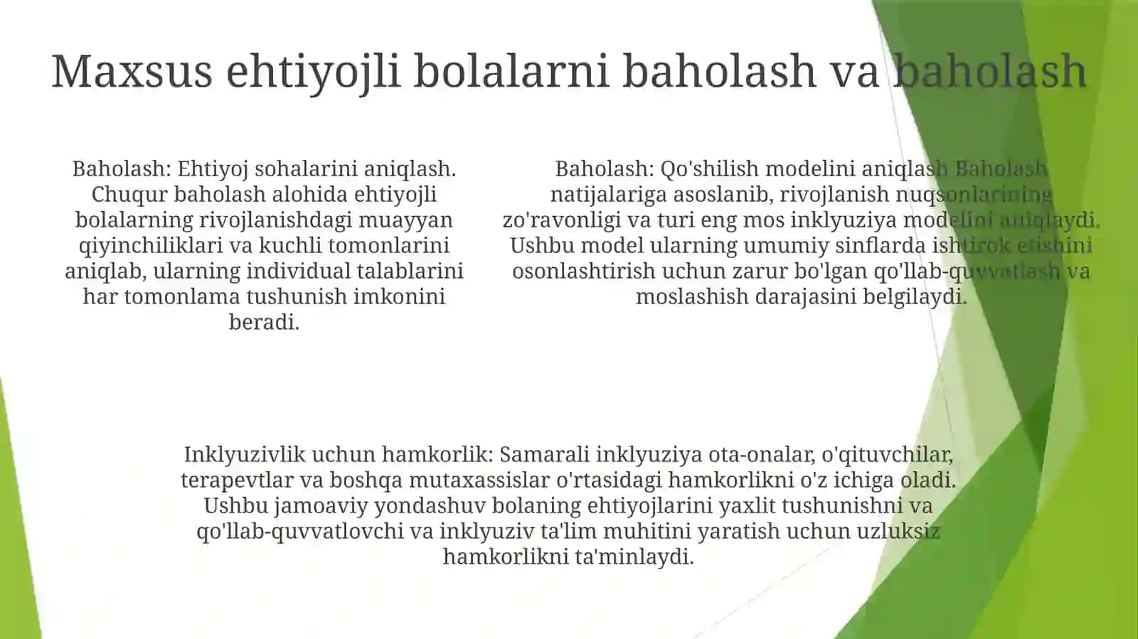 Alohida Yordamga Muhtoj Bolalarda Rivojlanishdagi Nuqsonining Chuqurligi Va Nuqsoniga Qarab Inkluziya Modellarini Tanlash 4