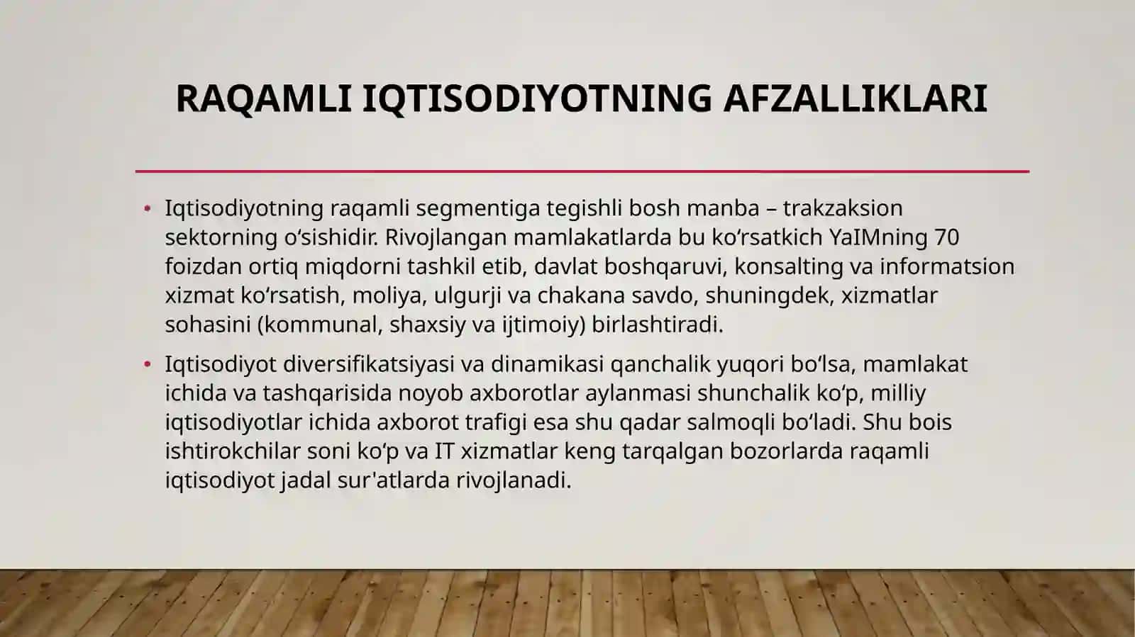 Raqamli iqtisodiyotning afzalliklari 4
