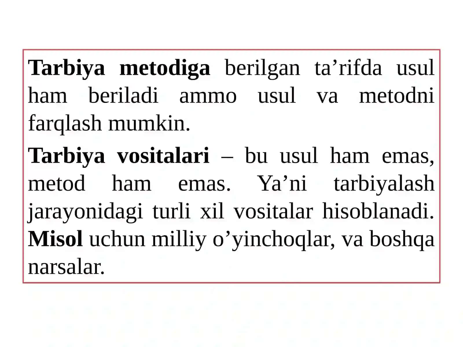 3-MA’RUZA:TARBIYA NAZARIYASI VA TARBIYA TURLARI.(2 SOAT) 4