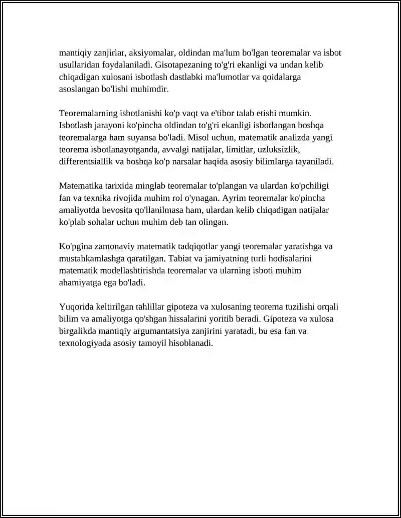 TEOREMANING TUZILISHI VA TURLARI 4