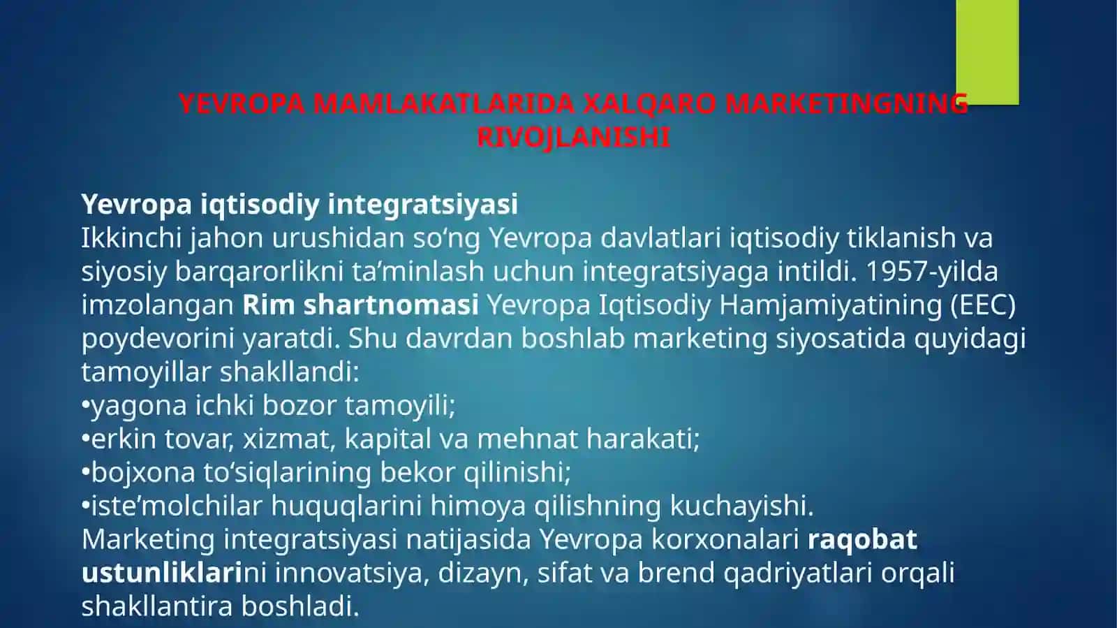 Yevropa mamalakatlarida xalqaro marketing 4