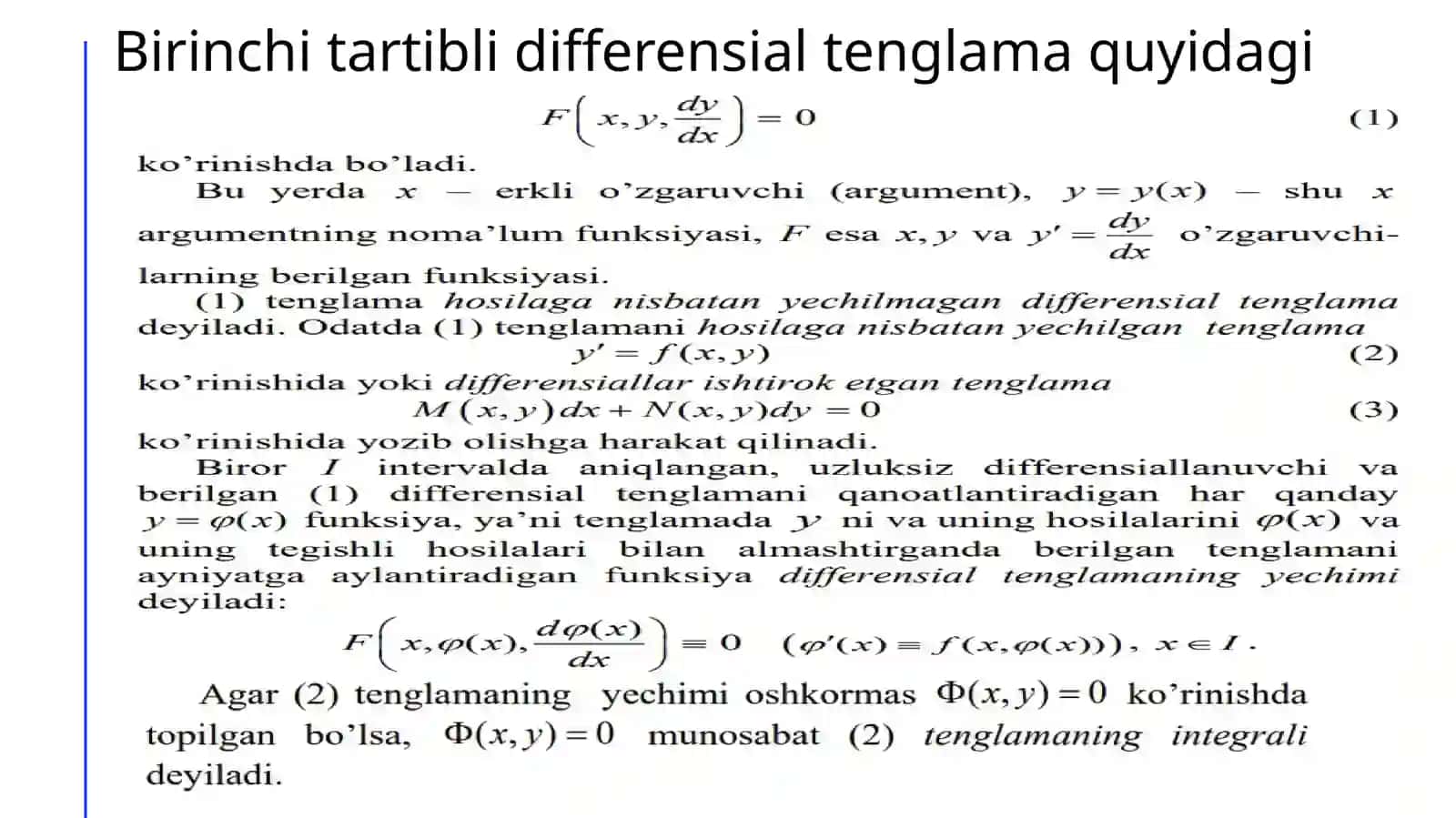 birinchi tartibli diferensial tenglamalarning iqtisodiyotga tadbiqi 4