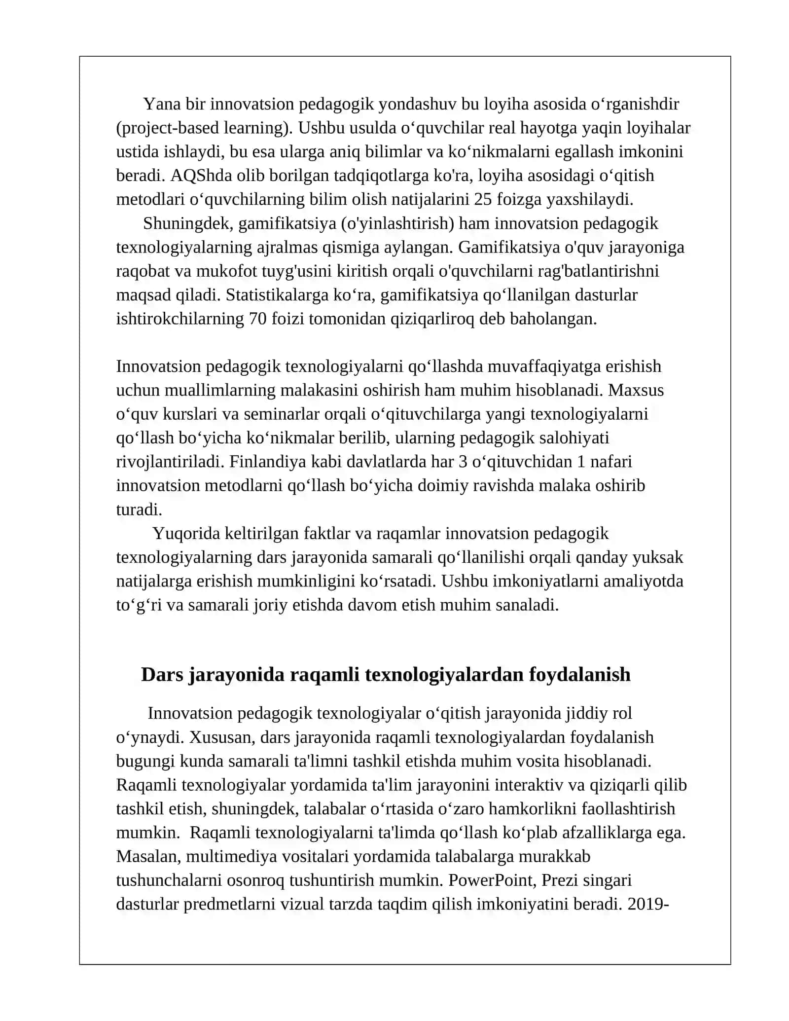 INNOVATSION PEDAGOGIK TEXNOLOGIYALARNI DARS JARAYONIDA SAMARALI QOʻLLASH 4