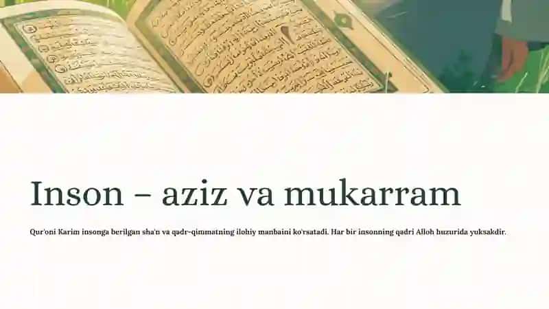 Islomda inson huquq va erkinliklarini ta'minlanishining o'ziga xos jihatlari 4