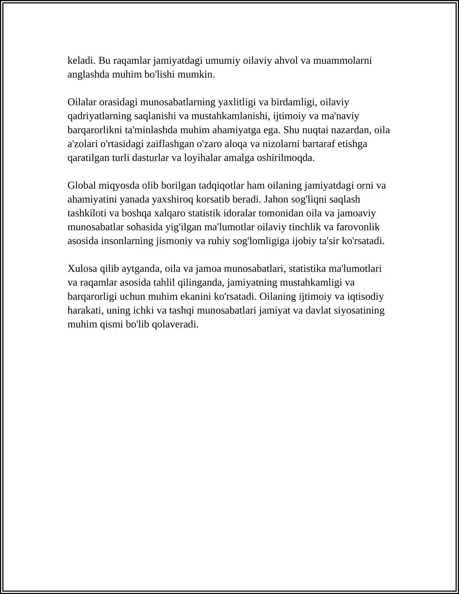 OILADAGI SHAXSLAR ARO MUNOSABATLARNING TIZMGA XOS UMUMIY XUSUSIYATLARI 4