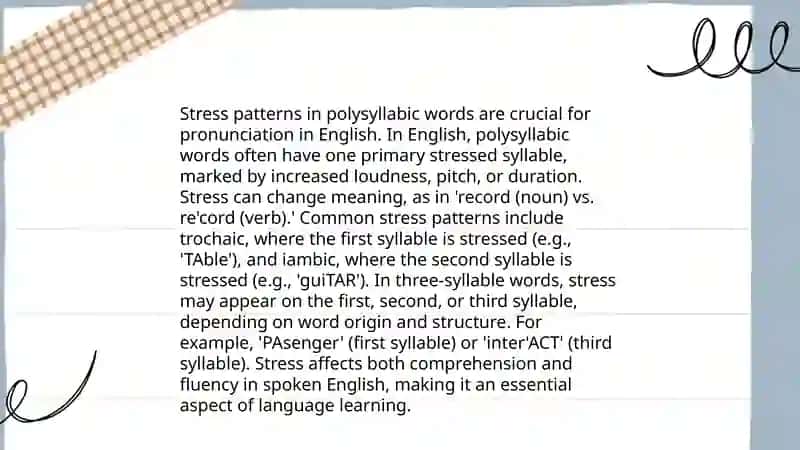 Stress on complex words 4