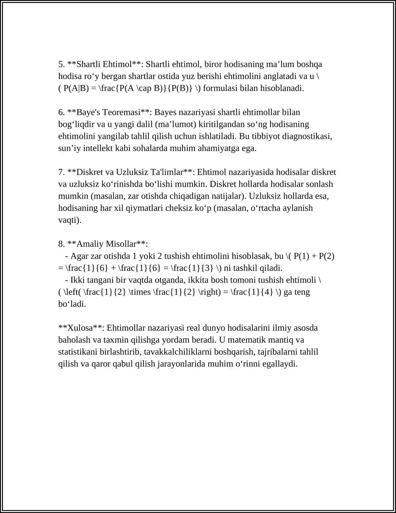 Hodisaning Ehtimoli Tushunchasi 4