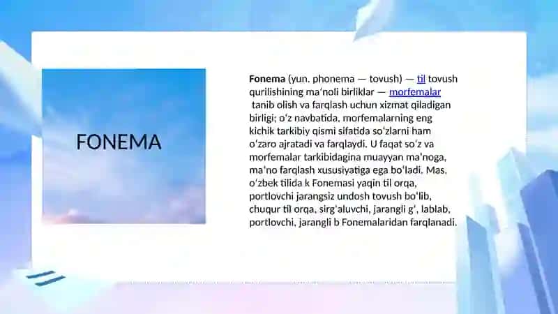 Fonema nazariyasining paydo boʻlishi. Fonemaning asosiy xususiyatlari 4