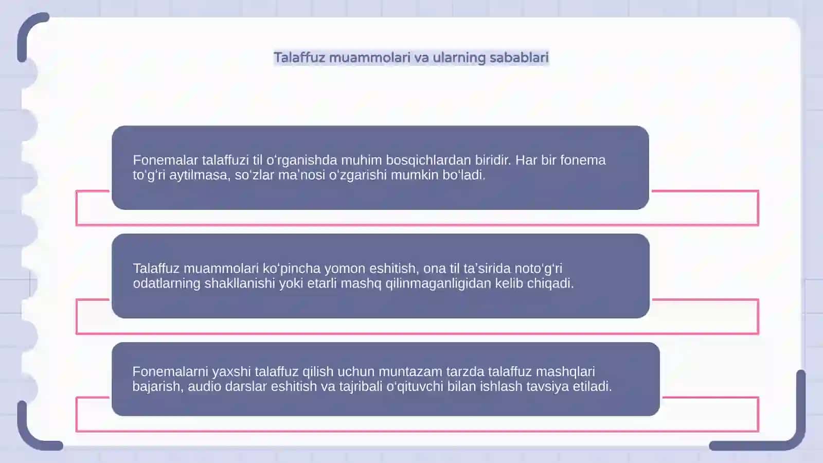 Fonemalar talaffuzi ustida ishlash 4
