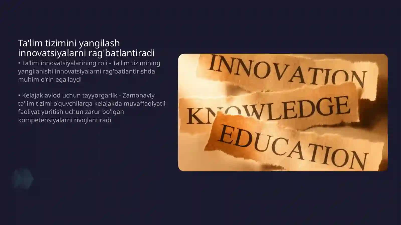 Innovatsiyon Iqtisodiyotni rivojlantirish omillari 4