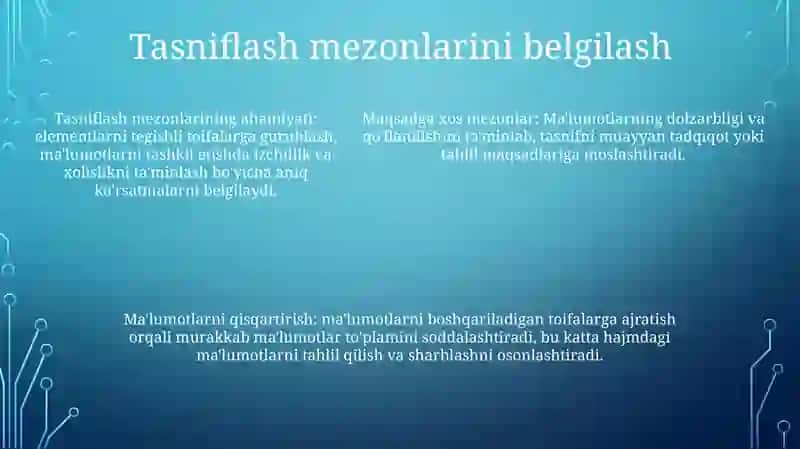 Tóplamlarni Sinflarga Ajratish 4
