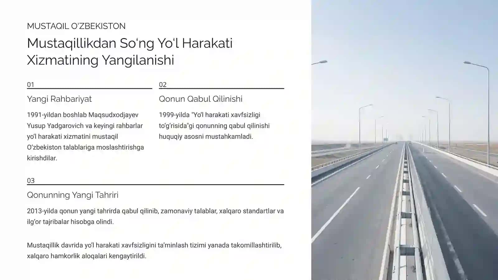 Yo‘l Harakati Qoidalari Tarixi: O‘zbekistonda Yo‘l Xavfsizligining Rivojlanishi 4