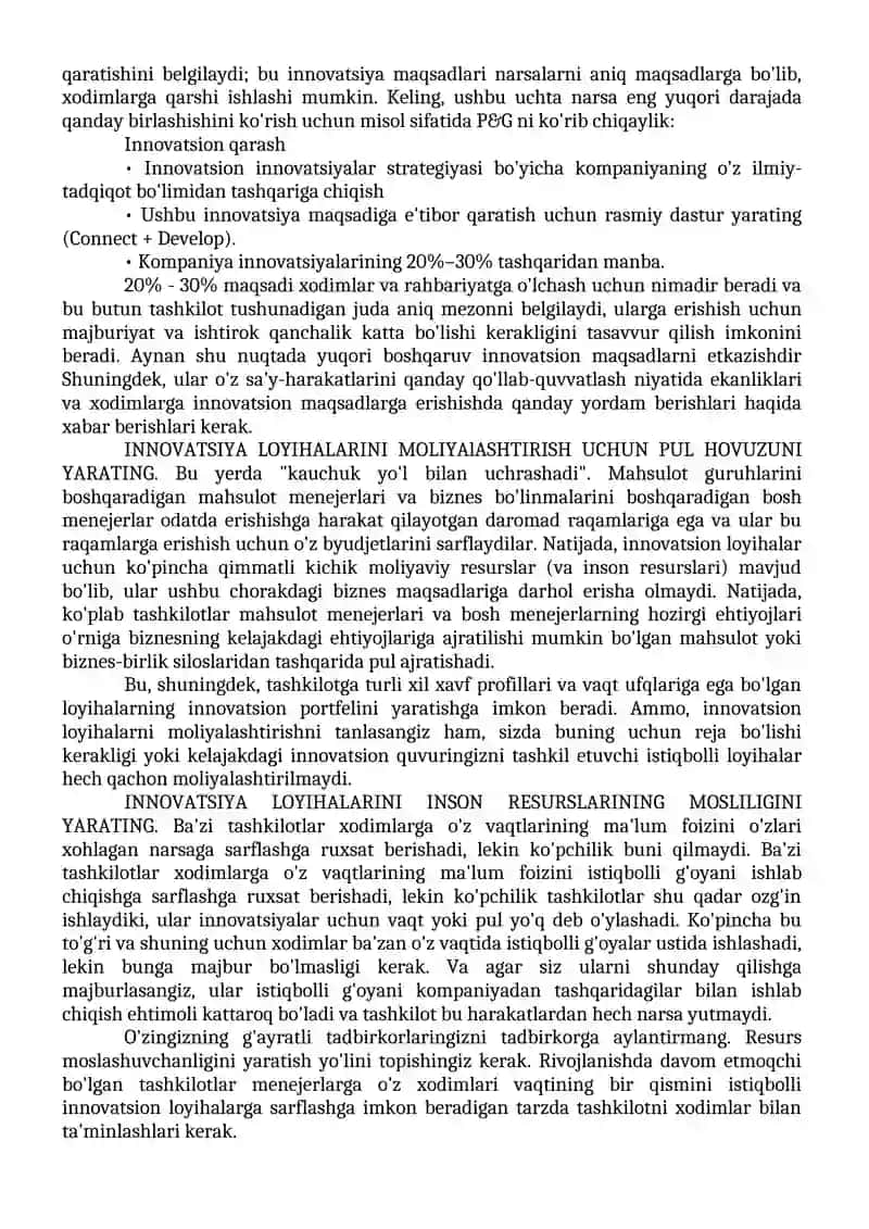 Innovatsion jarayonni tahlil qilish uchun SIPOC modeli 4
