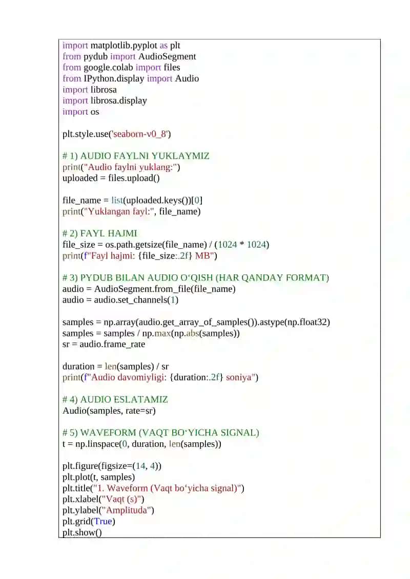 Signallar va tasvirlarni qayta ishlash fanidan 3-TOPSHIRIQ 4