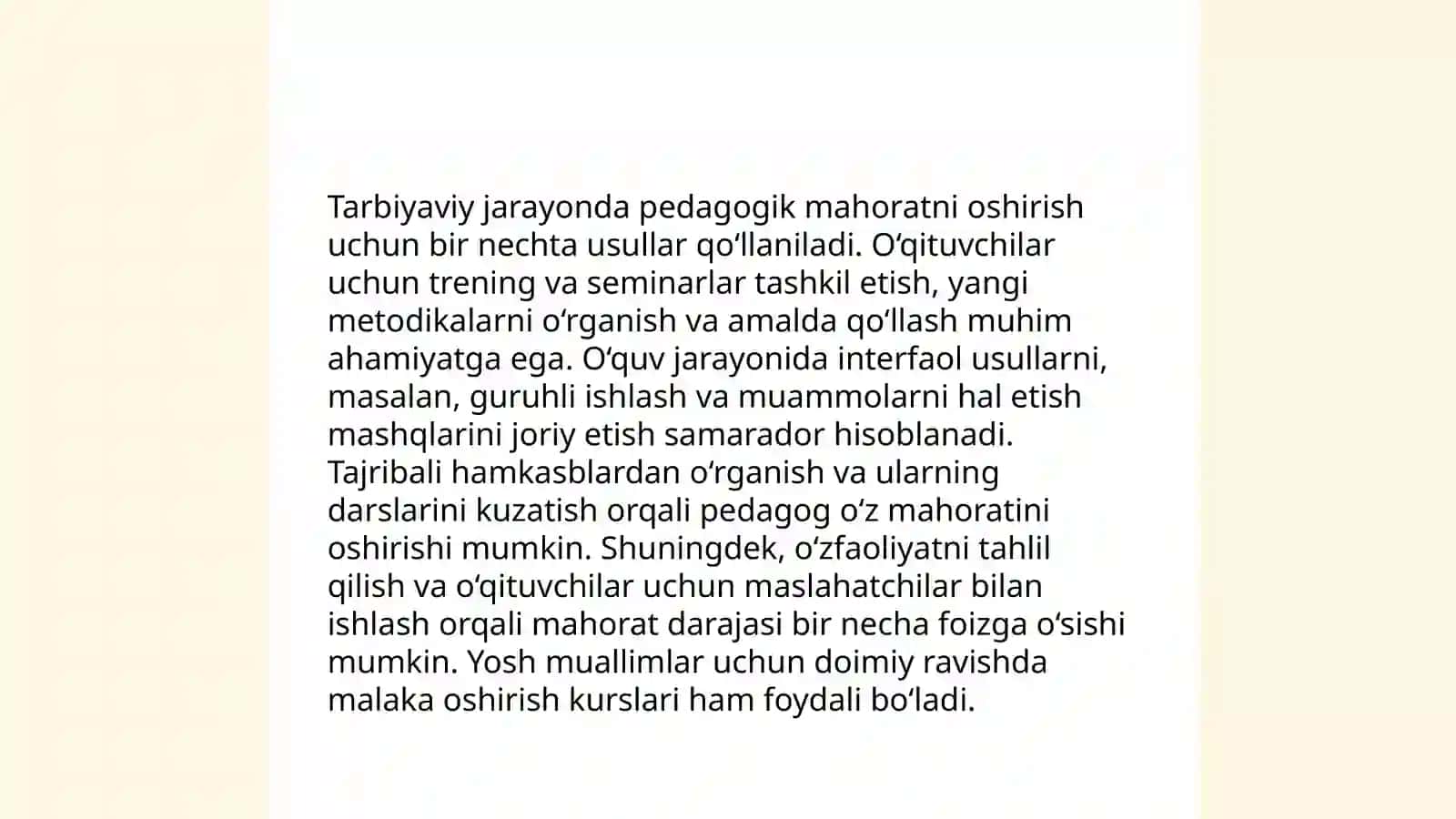 Tarbiyaviy ishlarni amalga oshirishda pedagogik mahoratning o'rni 4