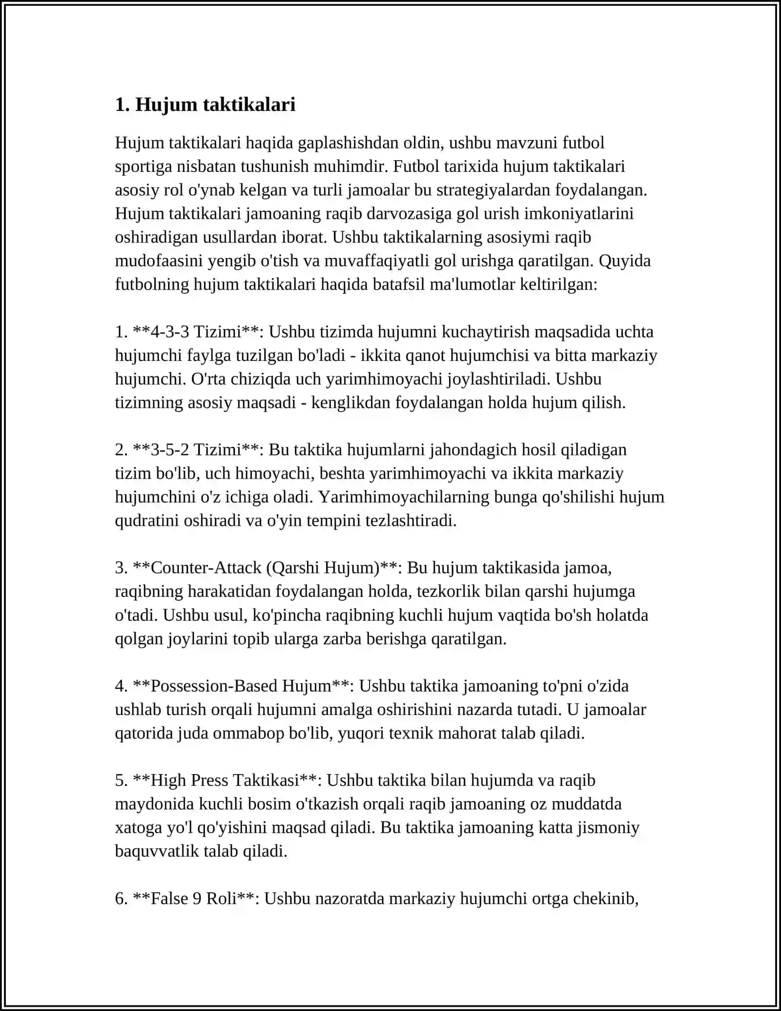 VOLEYBOL HUJUMI VA HIMOYA TAKTIKALARINI TASNIFI 4