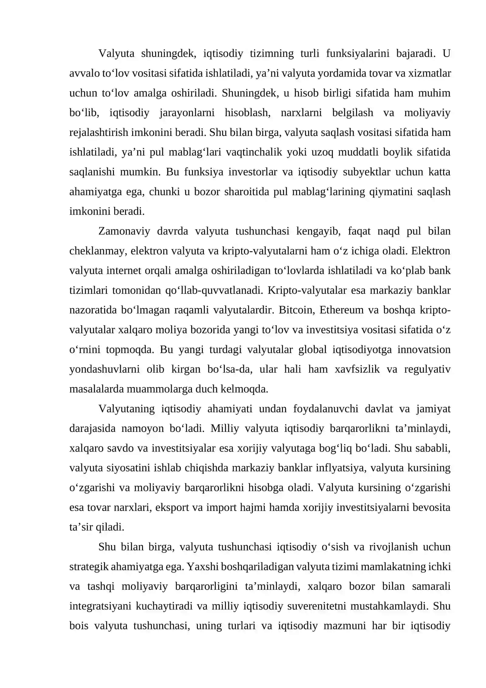 VALYUTA TUSHUNCHASI VA UNING IQTISODIY MAZMUNI 4
