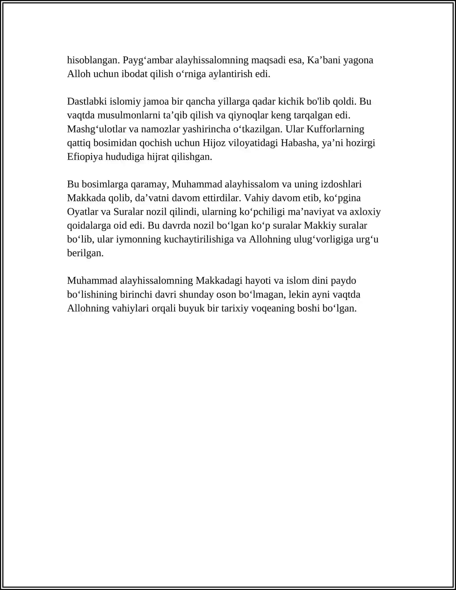 ISLOM DINI TARIXI REFERAT 4