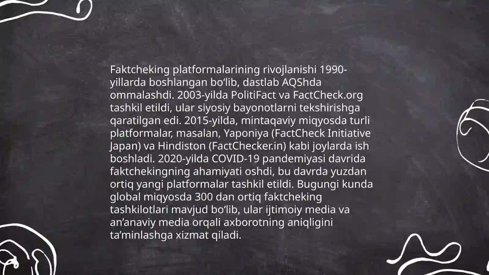 Global faktcheking platformalari va ulardan foydalanish 4