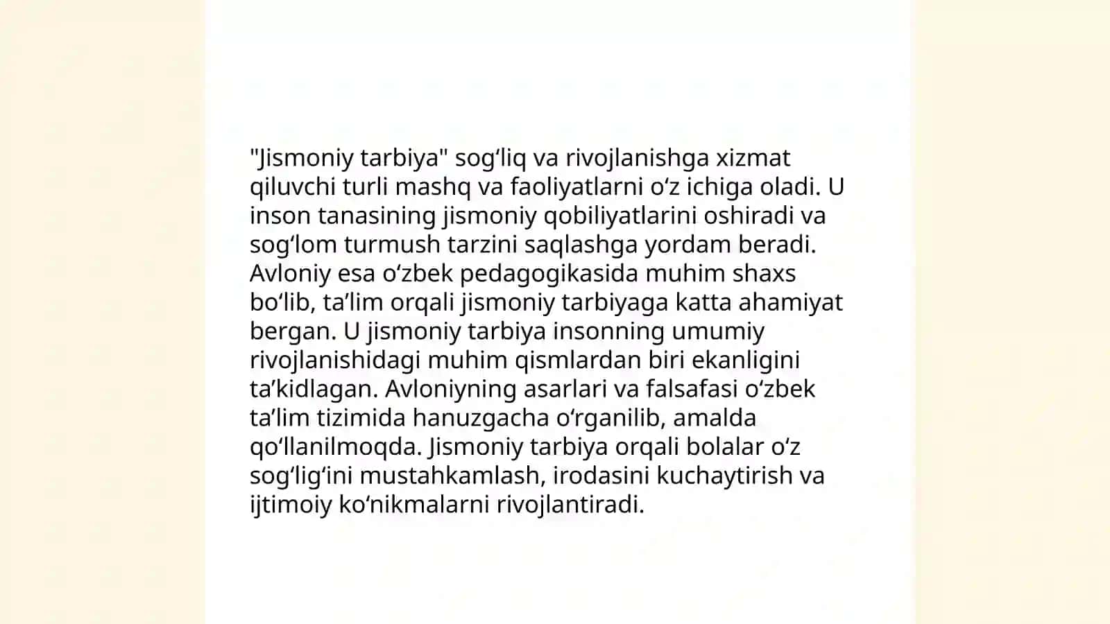 Abdulla Avloniyning jismoniy tarbiya to'g'risidagi fikirlari 4