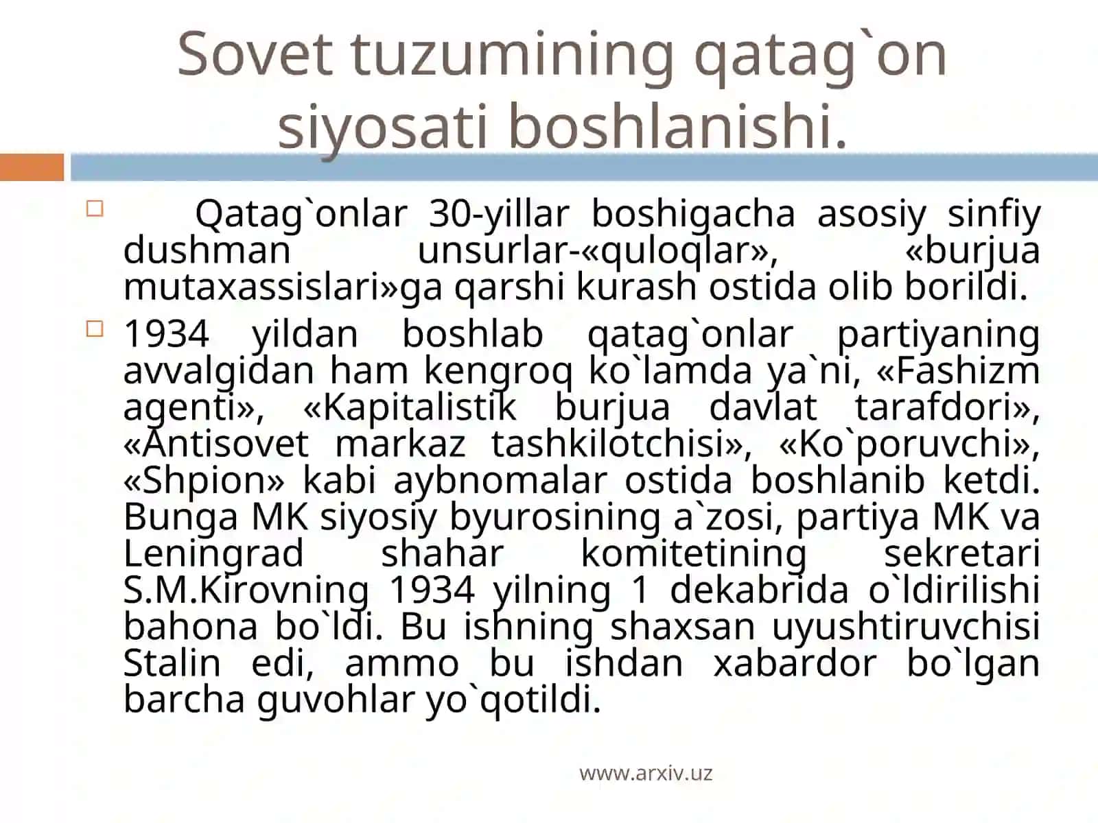 20 – 30 yillarda O’zbekistondama’daniy hayot 4